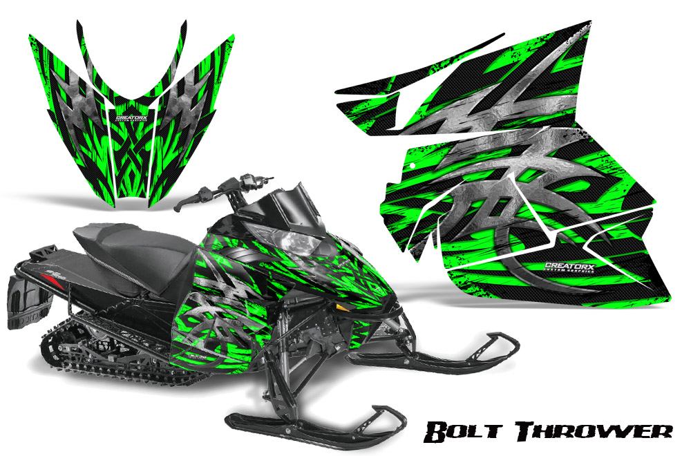 Arctic Cat Pro Climb Cross 2012 Graphics Kit .Bolt Thrower Green